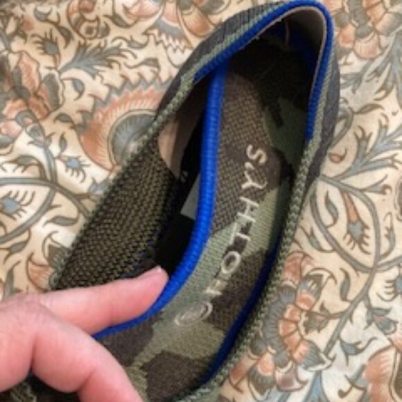 Rothy's - The Point women's size 8  flats in green Camo - Picture 2 of 5